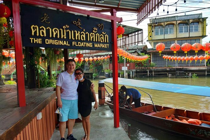 Amphawa Boat Ride & Railway Market: Multi-Lang Private Tour - Wat Bang Kung and the banyan-covered chapel