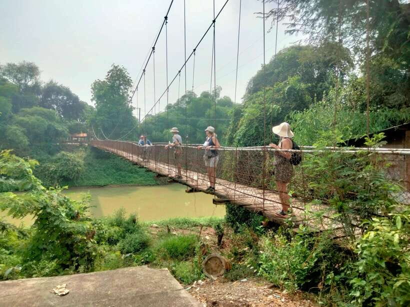 Bamboo Train, Banann Temple, Fruit Bat, Bat Cave, Sunset - Wat Kor Village and the old wooden house
