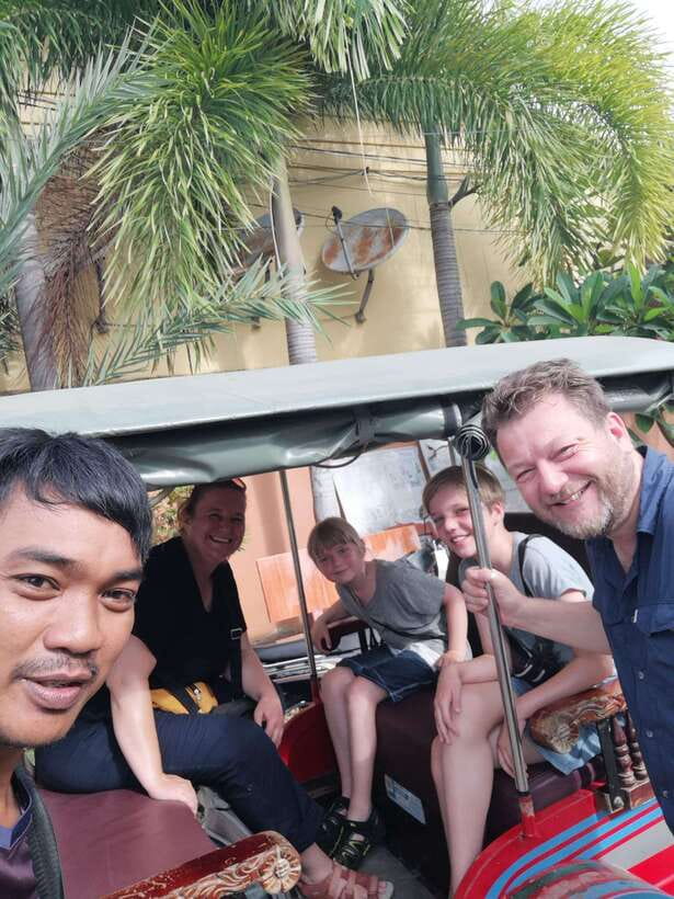 Bamboo train. Phnom Sampove cave. Bat cave and Banan Temple - The bamboo train sets the tone
