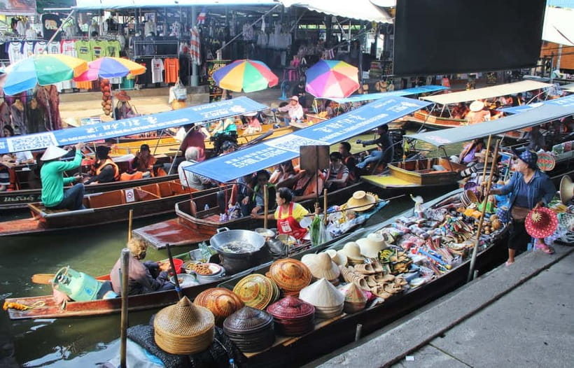 Bangkok: Railway, Floating Market & Chao Phraya Cruise Tour - The riverside sights from the boat
