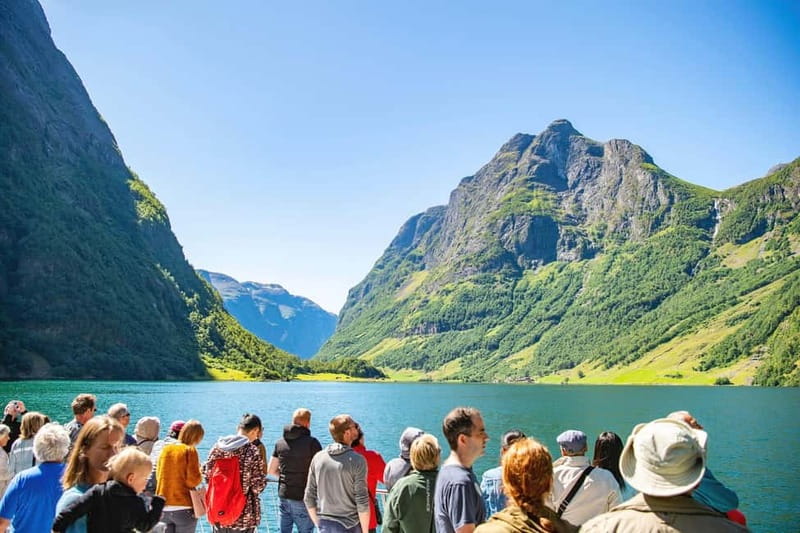 Bergen: Flam Railway, Viking Village Tour with Fjord Cruise - Stegastein and the Aurlandsfjord view