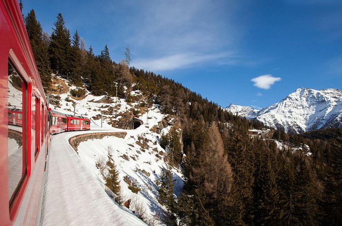 Bernina Express Train and St. Moritz Day Tour from Milan - The Bernina train from St. Moritz to Tirano