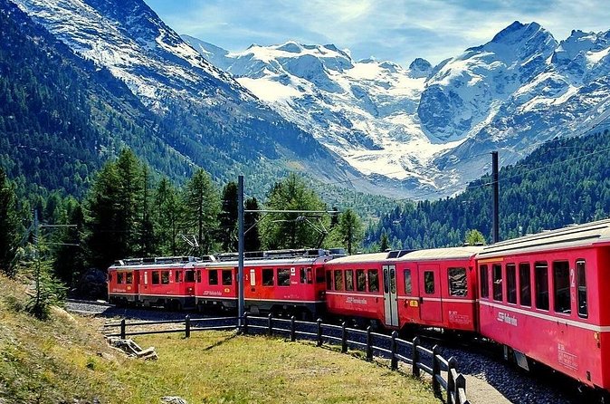 Bernina Express Train and St. Moritz Day Tour from Milan - Morteratsch Glacier and the high mountain scenery