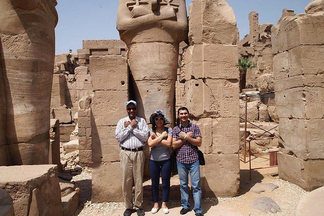Cairo: Luxor East and West Banks Guided Tour& Overnight Sitting Train Round Trip - Luxor Temple at the end of the day