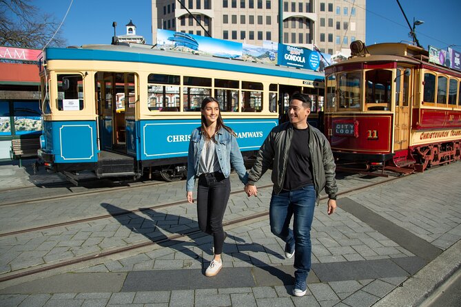 Christchurch Hop-On Hop-Off Tram - The Avon River and Riverside Market