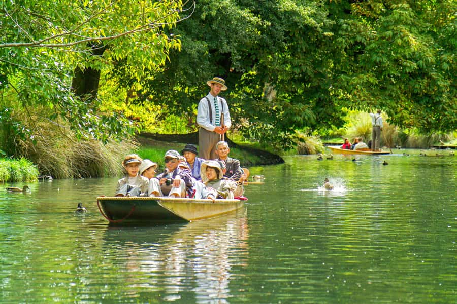 Christchurch Tram City Tour & Punting Combo - Hagley Park and the Avon River