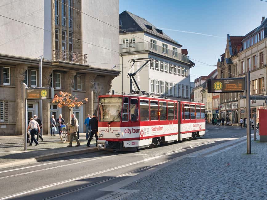 Erfurt Tour - City tour with the historic tram - From Domplatz-Süd into the city