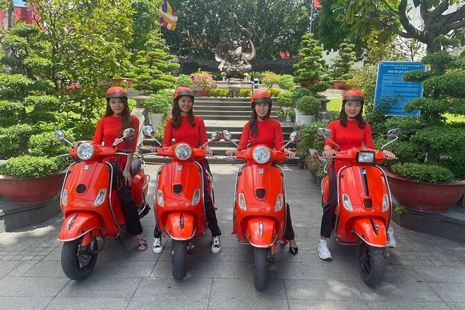 Female Riders Vespa Night Street Food + Train Street food 4 Hours - Ba Dinh Square and the lake provide a calmer ride