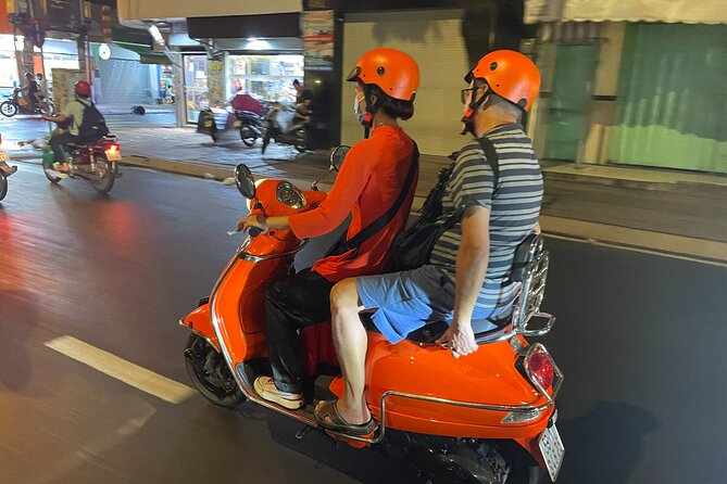 Female Riders Vespa Night Street Food + Train Street food 4 Hours - Train Street and egg coffee make a memorable final stop