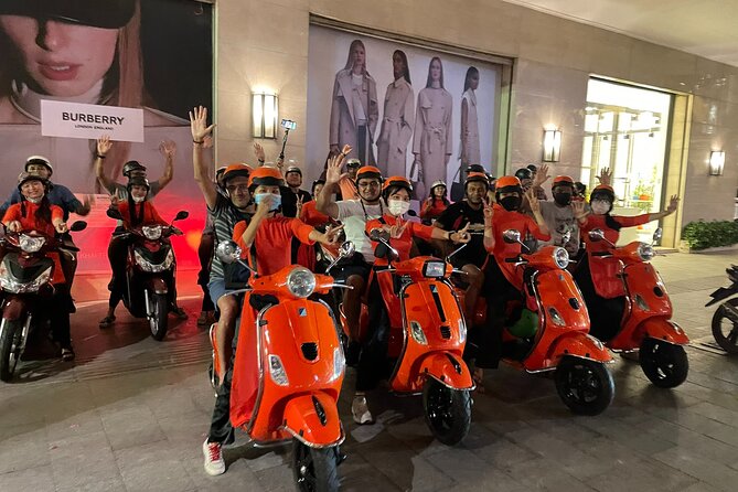 Female Riders Vespa Night Street Food + Train Street food 4 Hours - Bun cha near the Opera House is the first major meal