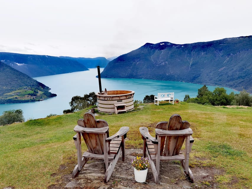 Flåm Flexible Tour with Stegastein, cruise and train include - Stalheim Terrace and the old waterfall road