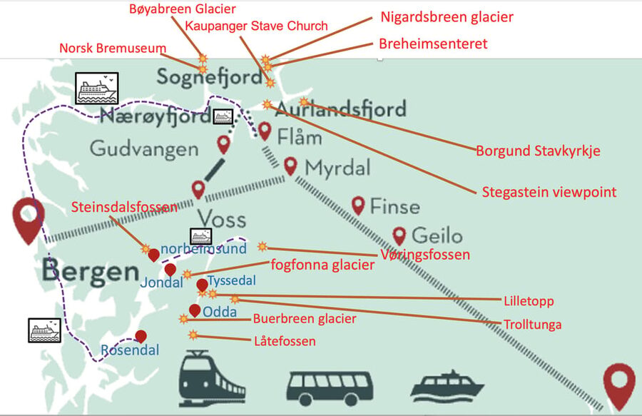 Flåm Flexible Tour with Stegastein, cruise and train include - Stegastein and the summer traffic problem