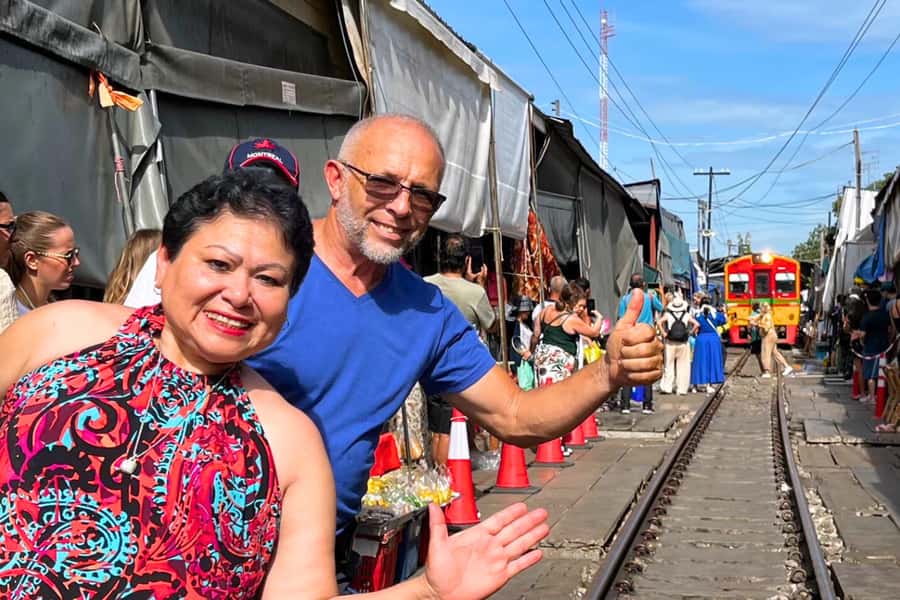 Floating and Railway Market with Waterfall Option: Private - Four western Thailand sights in one demanding day