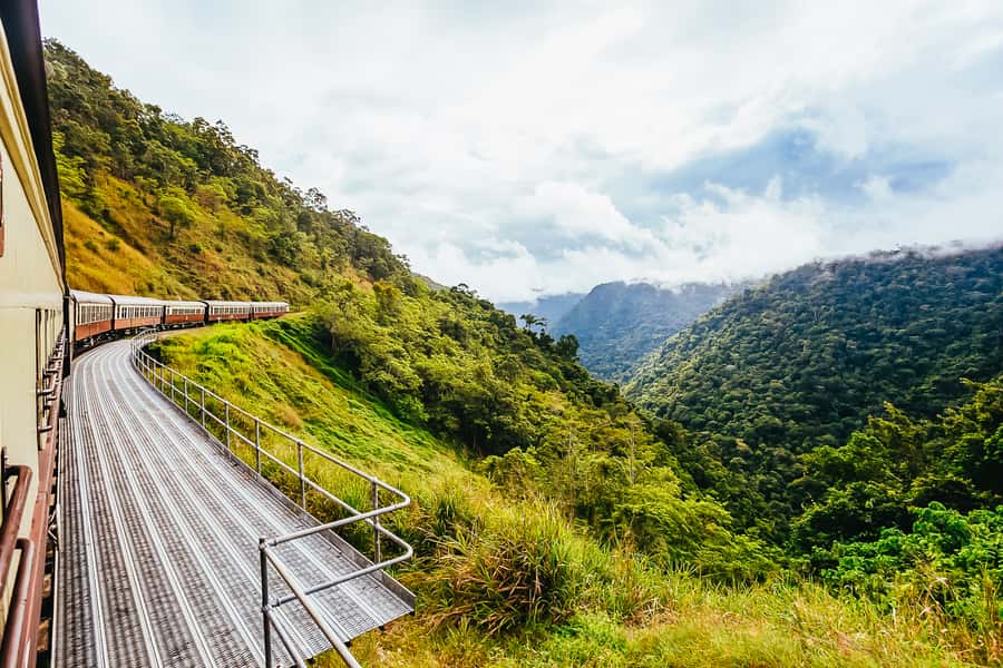 From Cairns: Self-Guided Kuranda Trip with Train and Skyrail - Riding the Kuranda Scenic Railway uphill