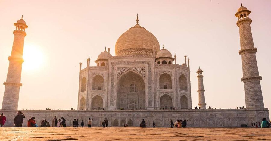 From Delhi: Taj Mahal & Agra Fort Day Trip by Express Train - Agra Fort and the view toward the Taj