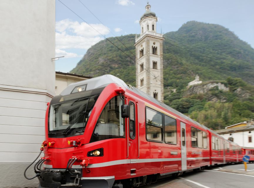 From Milan: St Moritz & Alps Day Trip with Bernina Red Train - St. Moritz in about two hours