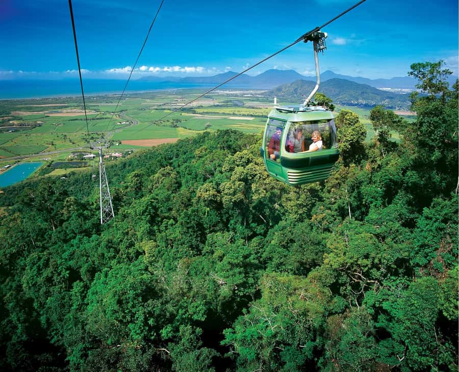 From Port Douglas: Kuranda Tour with Skyrail & Scenic Train - Riding Skyrail above the canopy