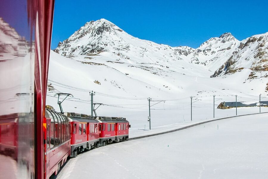 From Saint Moritz: Bernina Red Train with Winery Tasting - The return to St. Moritz at 3:41 p.m.