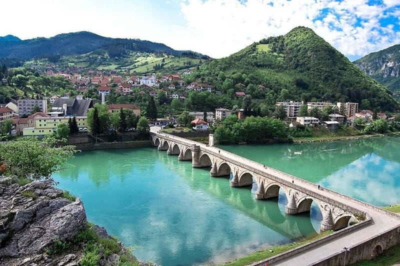 From Sarajevo: Višegrad, Andrićgrad, Šargan Train, Drvengrad - Višegrad Bridge and the Drina River
