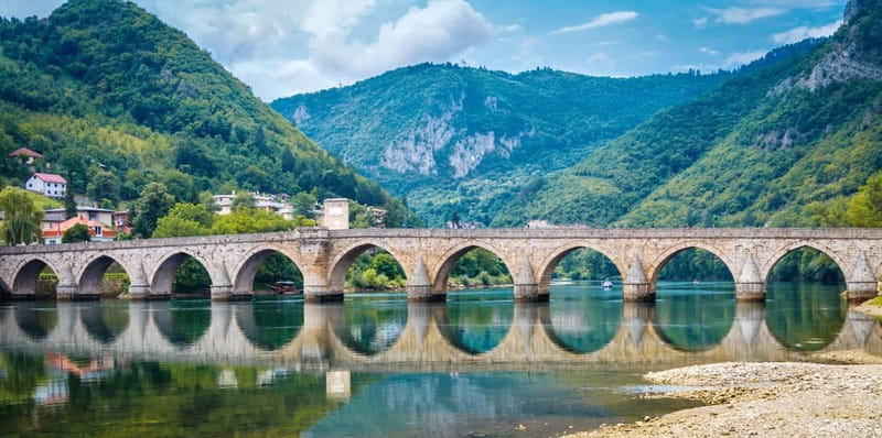 From Sarajevo: Višegrad, Andrićgrad, Šargan Train, Drvengrad - Andrićgrad, a stone town built around literature
