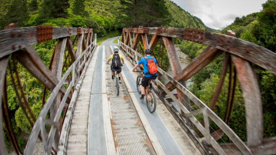 From Wellington: Remutaka Rail Trail eBike Tour - The descent to Cross Creek