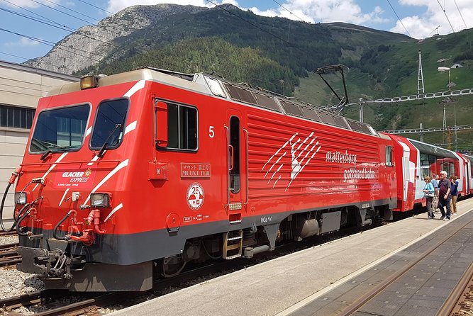 Glacier Express Panoramic Train Round Trip in one Day Private Tour from Basel - Andermatt offers a brief chance to step off