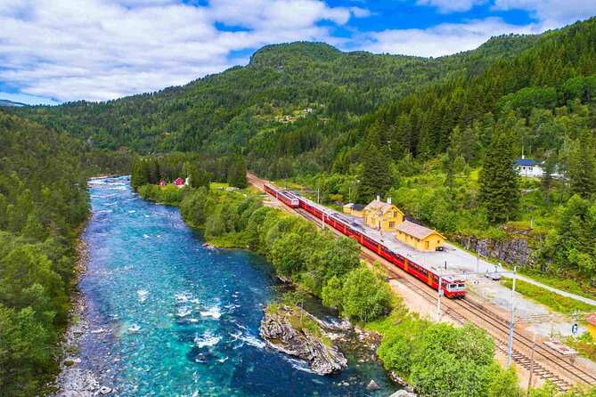Guided tour to Viking Village, Nærøyfjorden Cruise & Flåm Railway - From Bergen to Dale and Tvindefossen