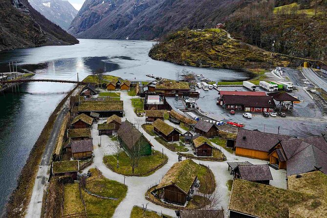 Guided tour to Viking Village, Nærøyfjorden Cruise & Flåm Railway - A short pause in Flåm