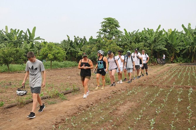 Half-Day Bicycle Tour Combine City & Countryside + Train Street - Food, coffee, water, and rain protection