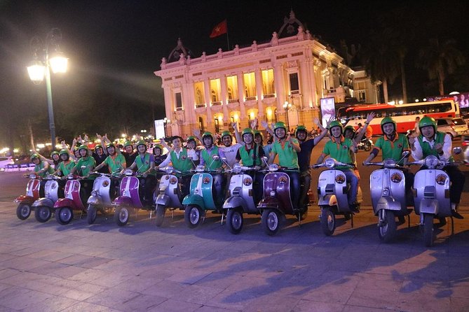 Hanoi Vespa After Dark Street food + Train Street+ Live Music - St. Joseph’s Cathedral and the Old Quarter at 6 p.m.