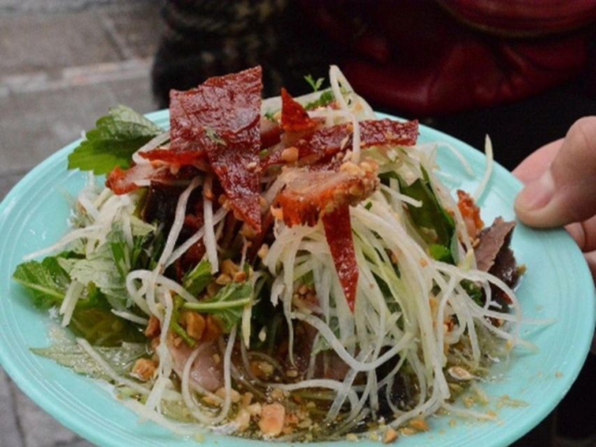 Hanoi walking Food Tour with Train Street Visit - The Train Street visit, with a clear warning