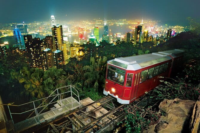 HK Night Views: Victoria Peak Tram & Cruise Buffet Tour - Key points at a glance