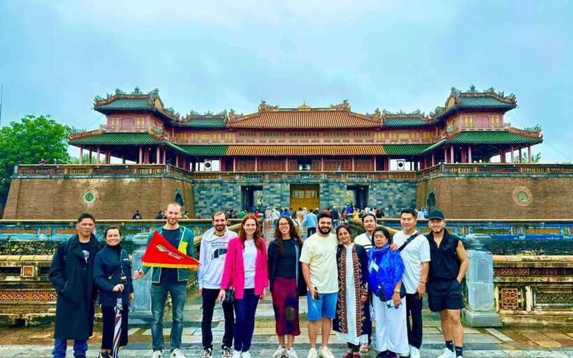 Hue Imperial Private Tour via Hai Van Pass Train Experience - Thien Mu Pagoda beside the Perfume River