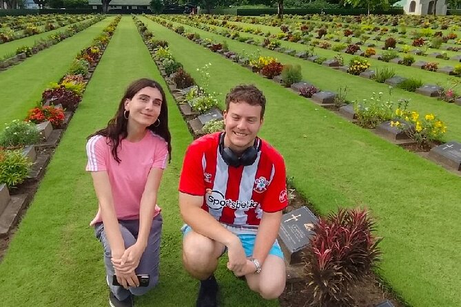 Kanchanaburi Day Trip: WWII Death Railway & Erawan Falls - Walking across the Bridge over the River Kwai
