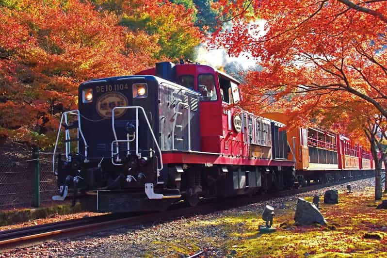 Kyoto Hozugawa River Boat Sagano Romantic Train Tour - Crossing Kameoka before the river boat