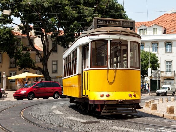 Lisbon Hills Red Tram by Tram 28 route - Chiado and Bairro Alto from the tram window