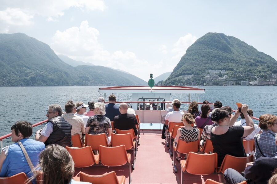 Lugano: 4.5-Hour Monte Bré Visit w/ Funicular Ride - The boat ride from Lugano to Cassarate