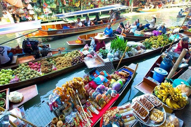 Maeklong Railway Market and Floating Market Tour from Bangkok - Damnoen Saduak by long-tail boat