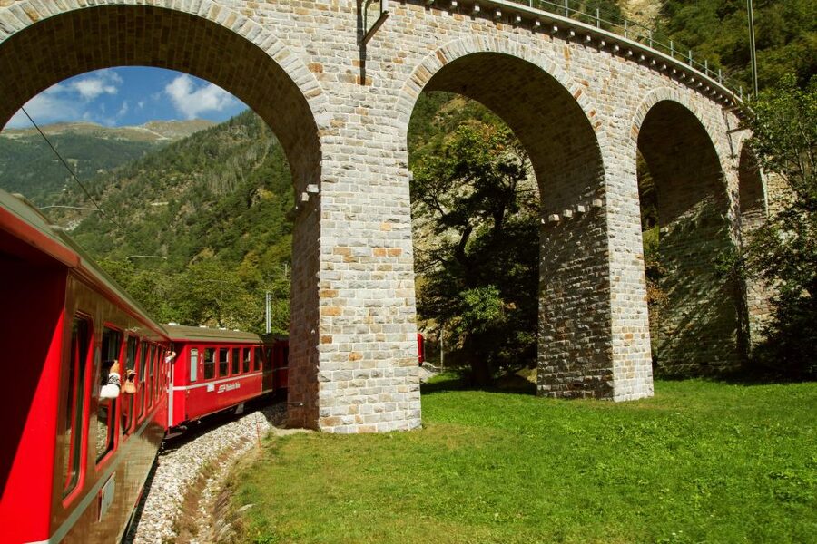 Milan to St. Moritz: Scenic Bernina Train Tour with Guide - Riding the Bernina Red Train