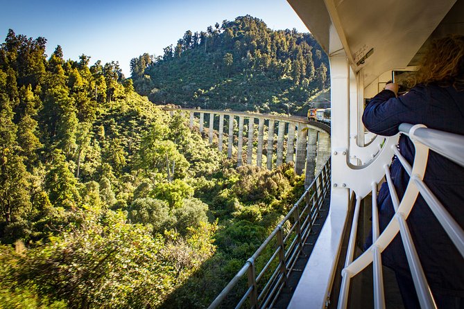 Northern Explorer Train Journey from Auckland to Wellington - The central plateau and three volcanic mountains