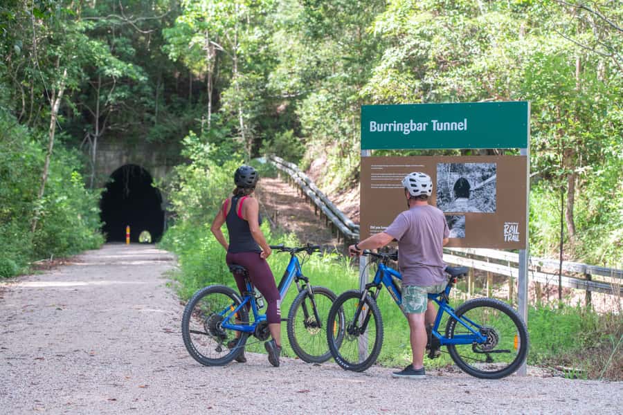 Northern Rivers Rail Trail: E-Bike Hire From Murwillumbah - The 520-metre Burringbar Range tunnel