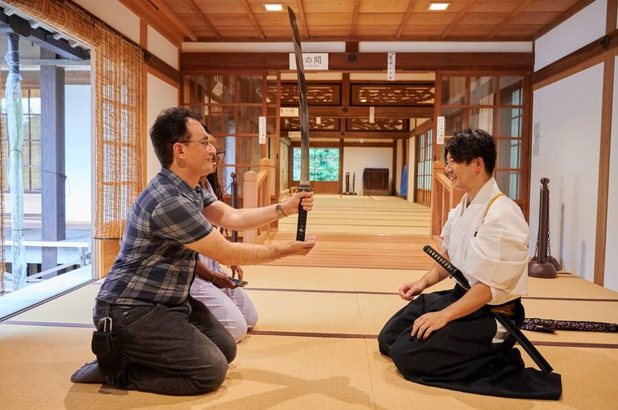 Osaka: Private Samurai Experience - Train with Sword Master - Entering the restricted temple grounds