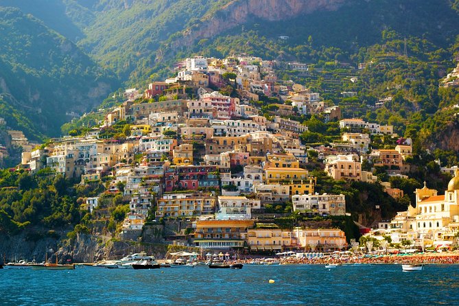 Positano & Amalfi Small Group Boat Tour from Rome with Fast Train - Snacks, drinks, and the swim stop