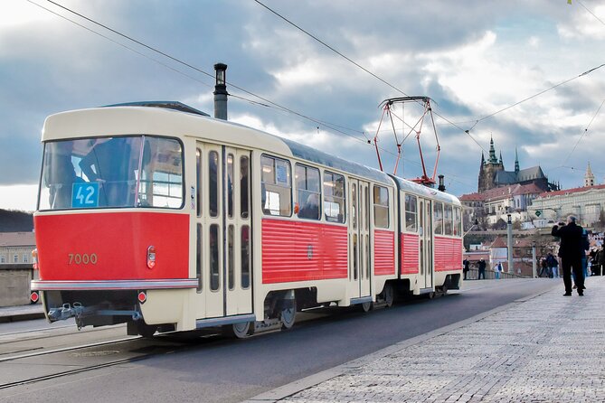 Prague Hop on Hop off Sightseeing Tram - National Theatre and the river crossing
