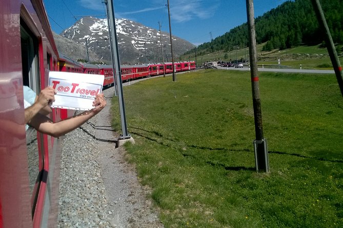 Private tour to Bernina train & Lake Como. Hotel pick-up - Riding the Bernina Red Train to Tirano