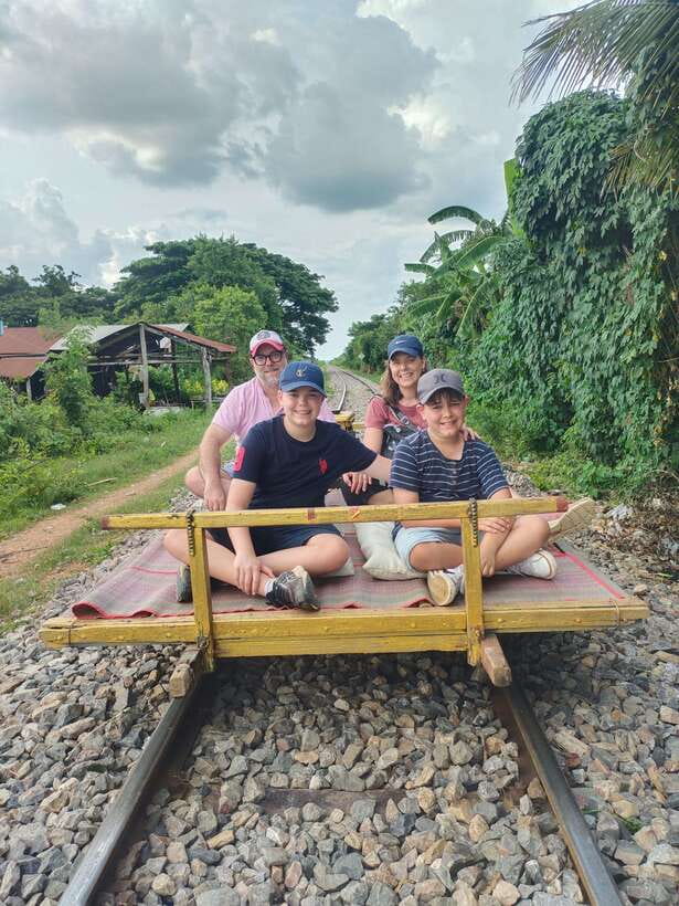 Secret Countryside Rice fields-Bamboo Train/Bat Cave - Odambang and the view of village life