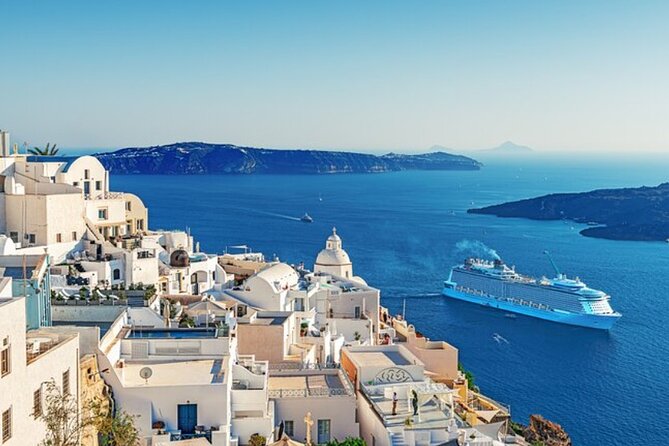 Skip Sky Tram Deluxe Five Hour Santorini Tour - The blue-dome viewpoint is a quick photo stop