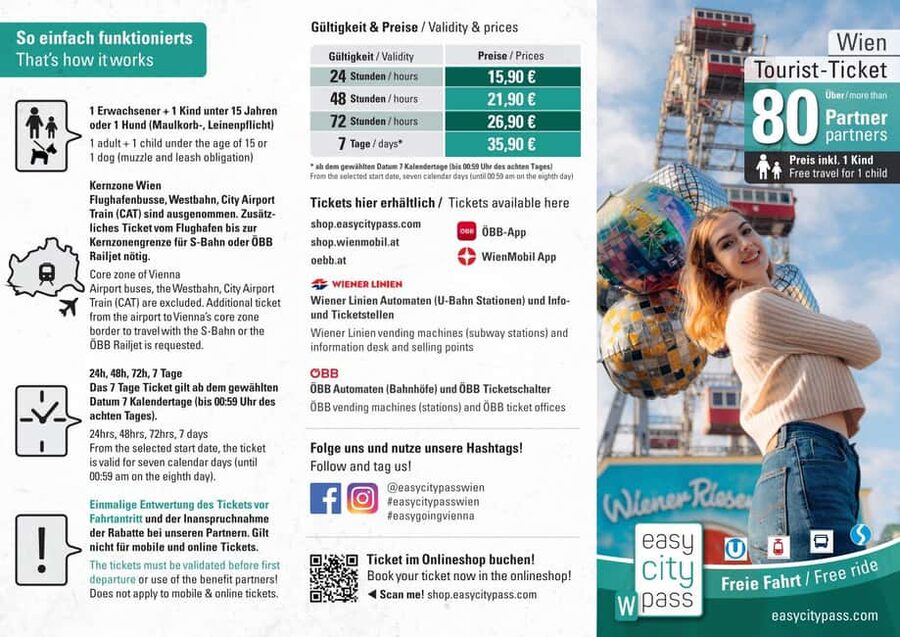 Vienna: EasyCityPass | City Card | Bus Metro Tram | Savings - What the EasyCityPass actually gives you in Vienna