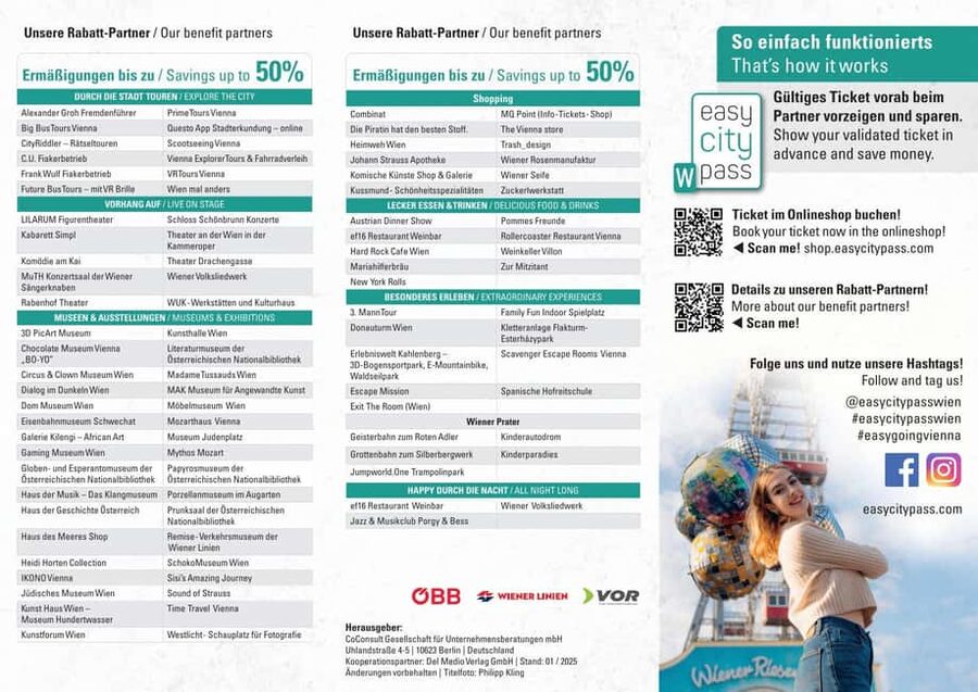Vienna: EasyCityPass | City Card | Bus Metro Tram | Savings - Moving between Vienna’s main areas