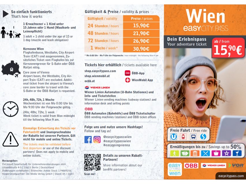Vienna: EasyCityPass | City Card | Bus Metro Tram | Savings - The airport problem, and how to handle it